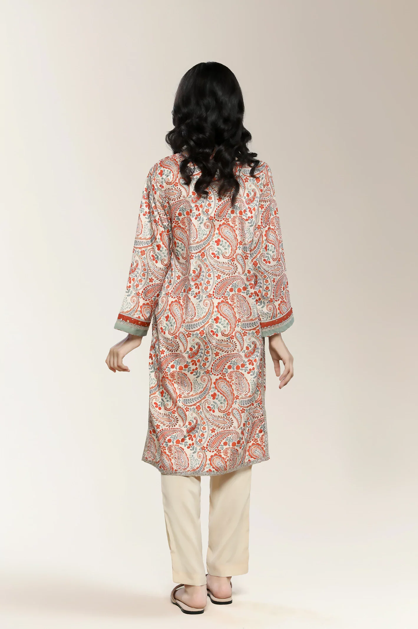 Printed Beige Teens 2PC - Image 4