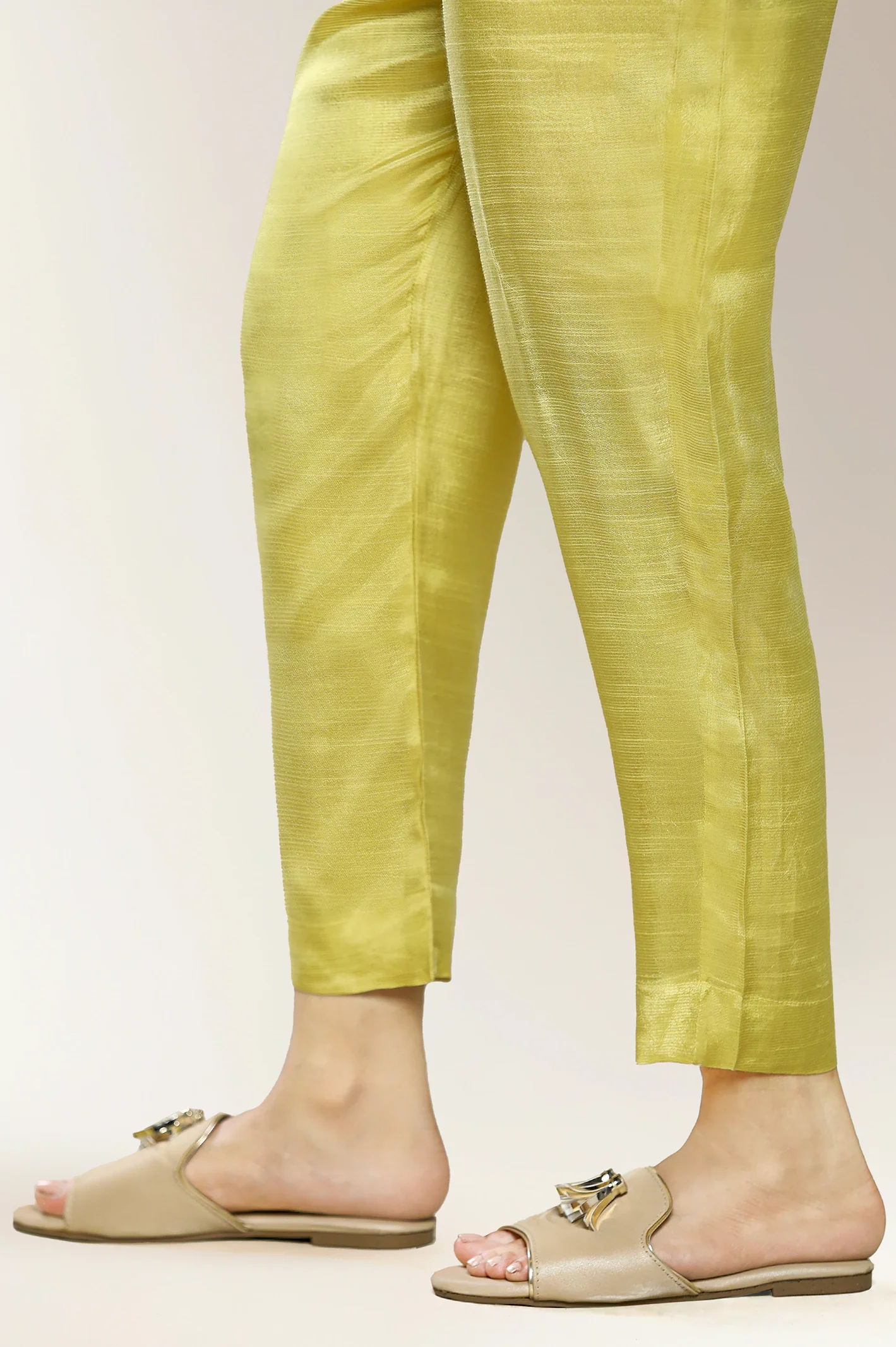 Yellow Plain Trouser - Image 2