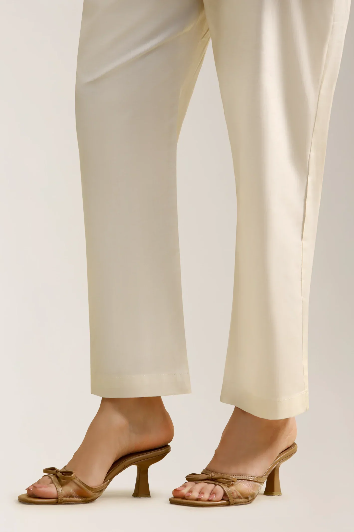 Cambric Plain Trouser-Fawn - Image 2