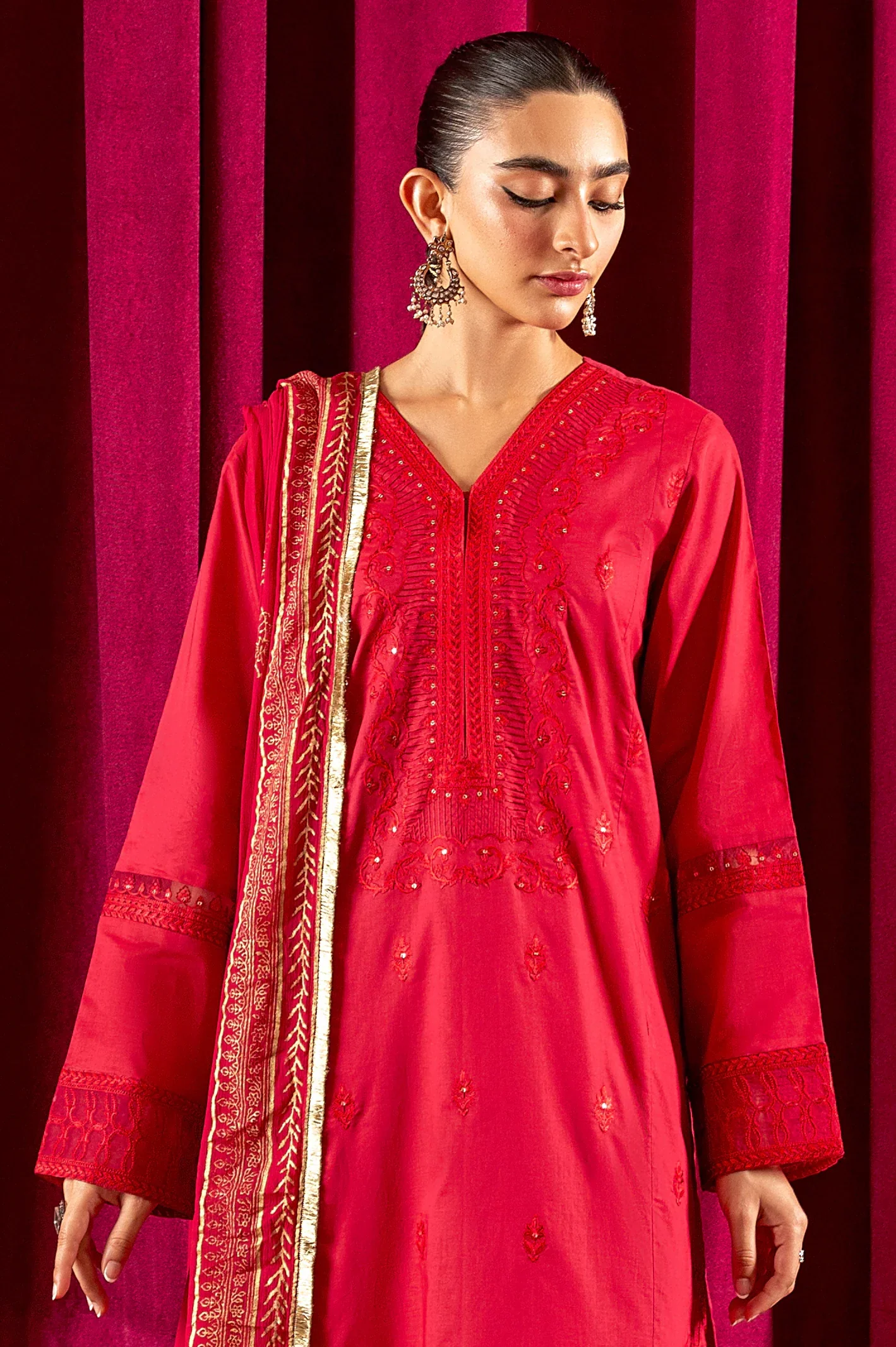 3PC Unstitched Embroidered - Image 2