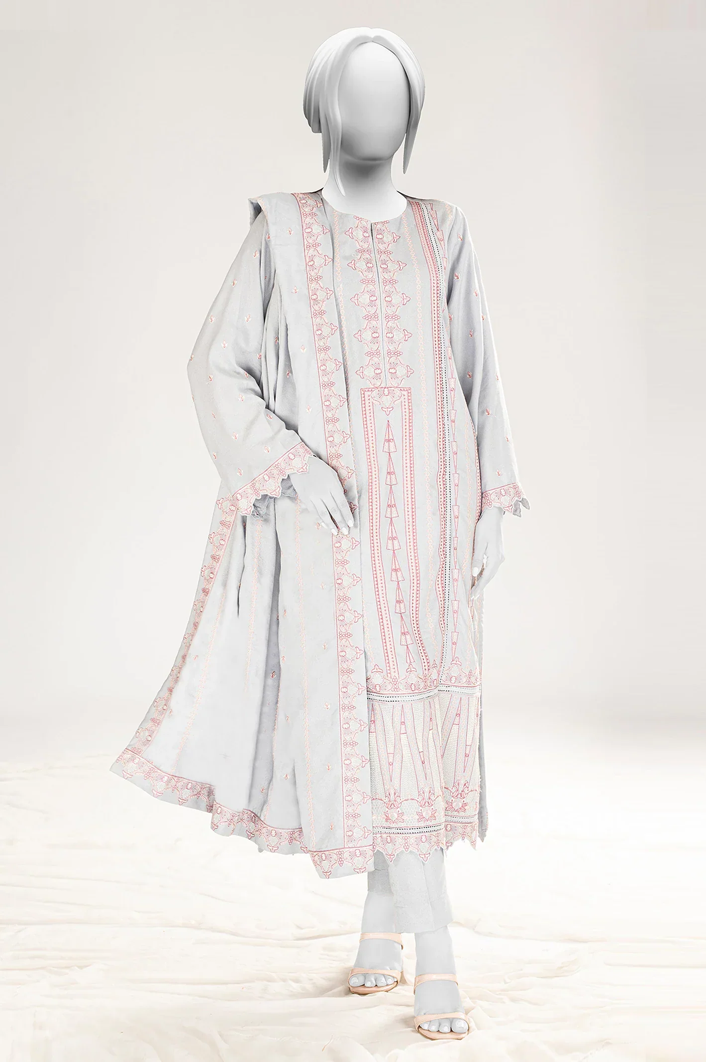 Embroidered Unstitched 3PC