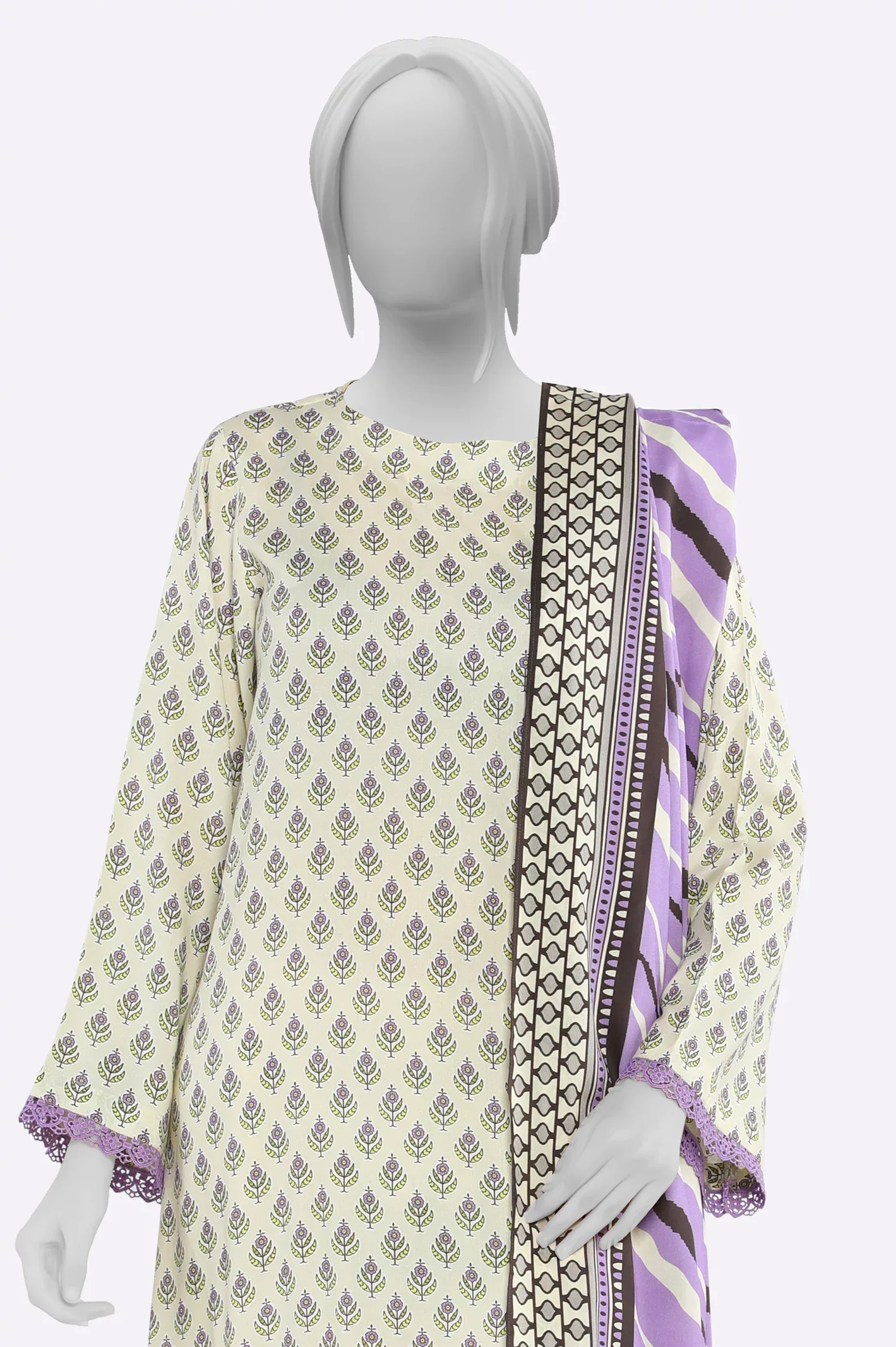 Printed Unstitched 3PC - Image 2