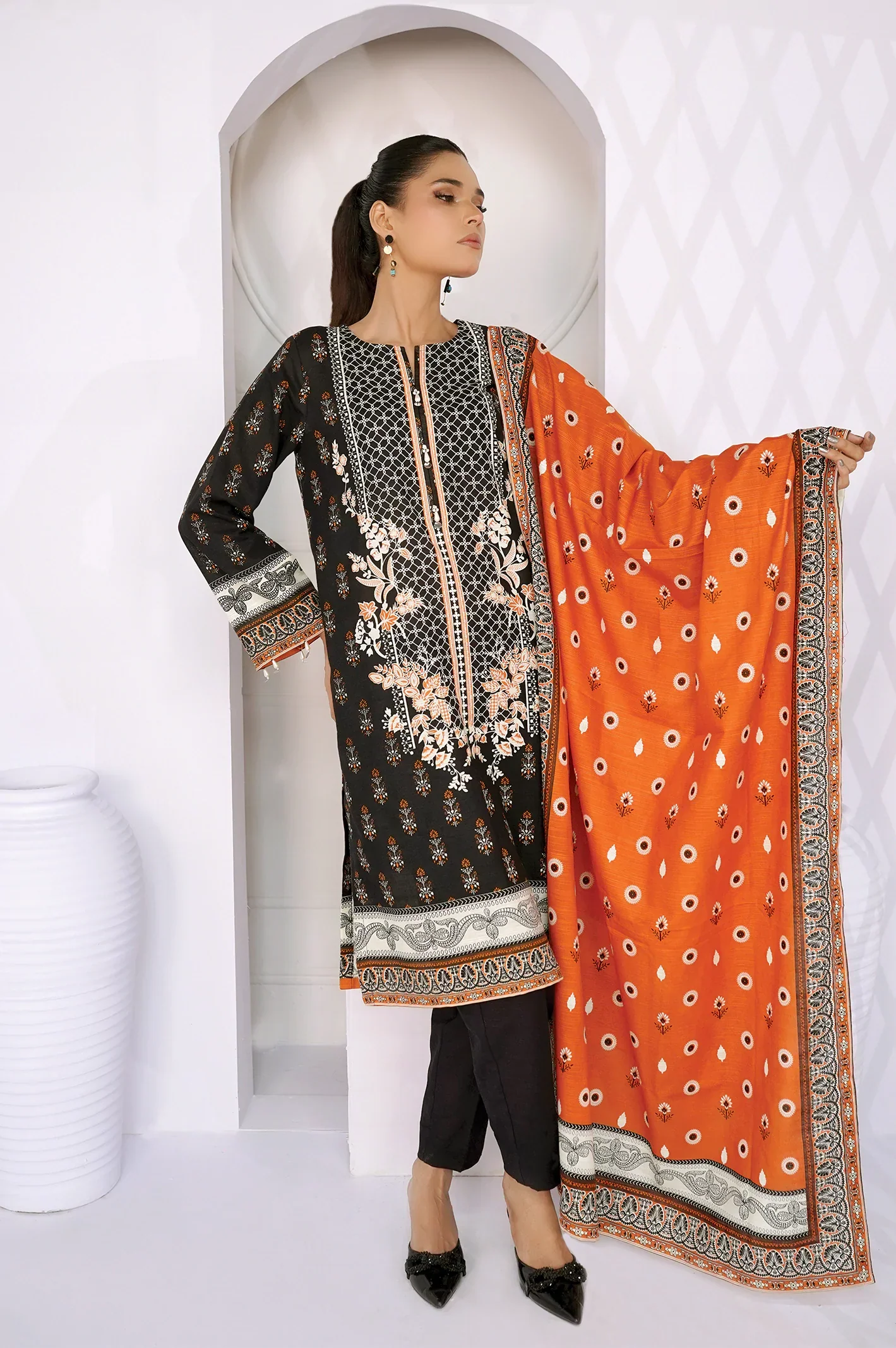 Printed Unstitched 3PC