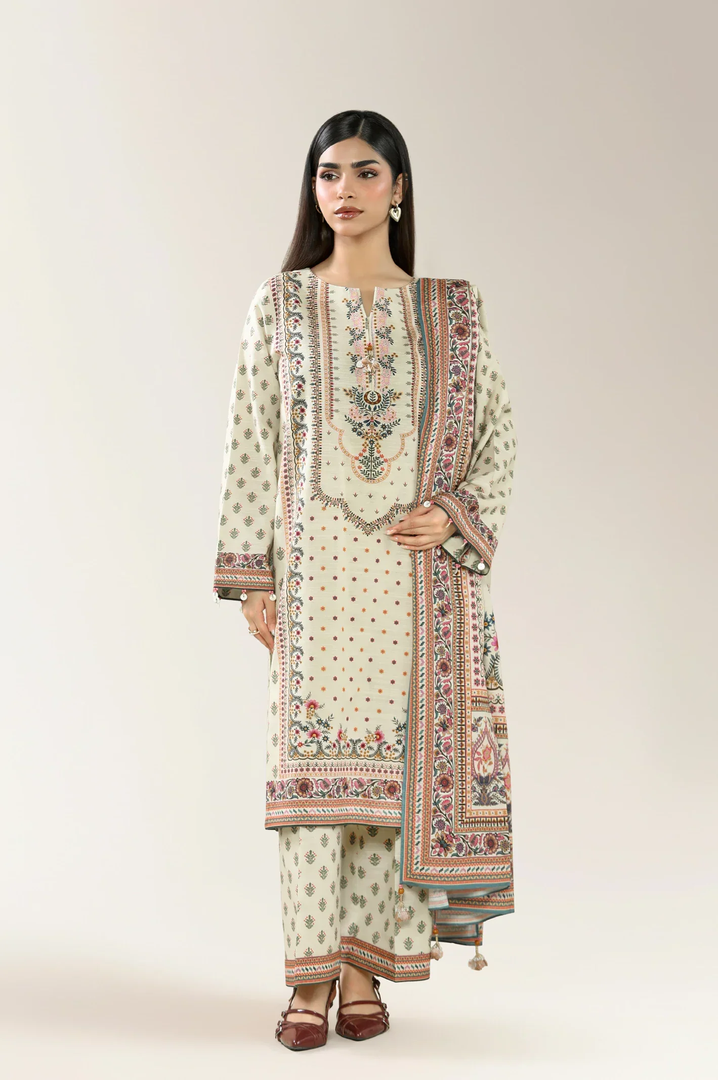 Printed Unstitched 3PC
