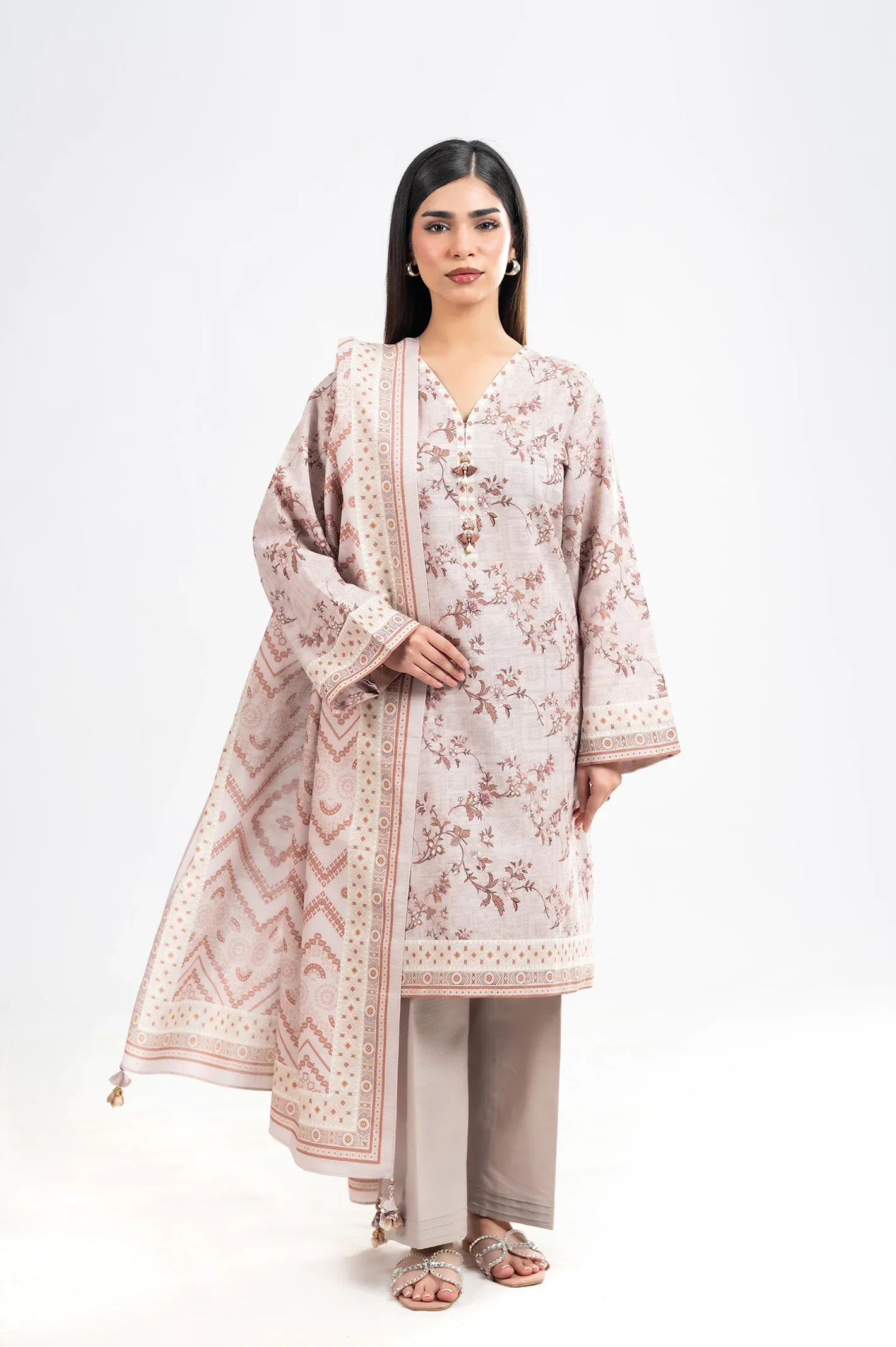 Printed Unstitched 3PC