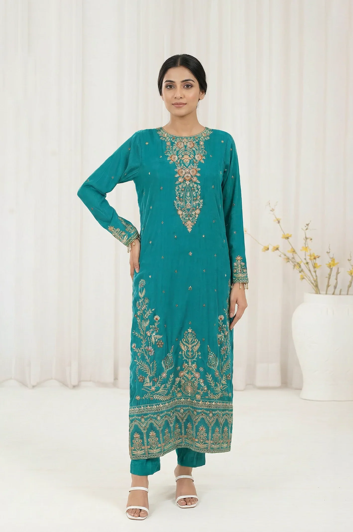 Embroidered Unstitched 2PC - Image 2